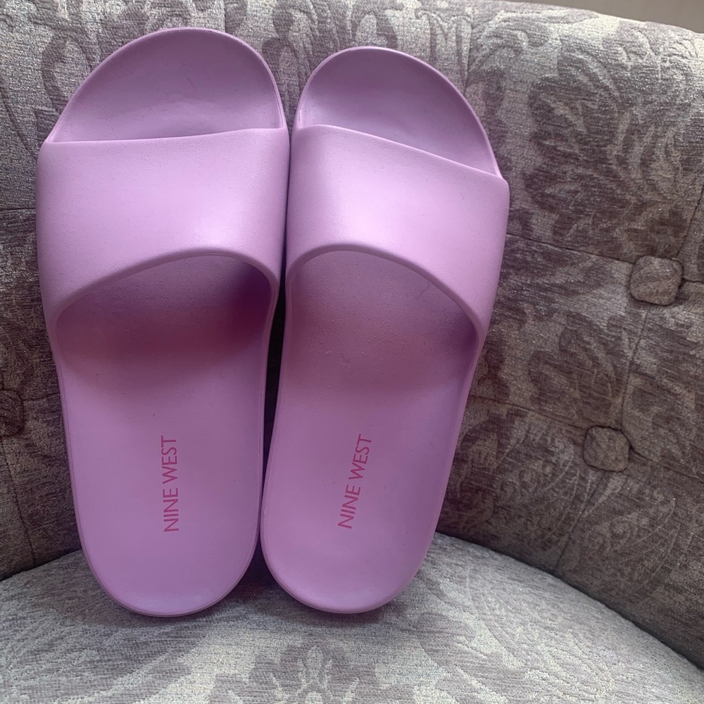 Nine West Pink Slide Sandals